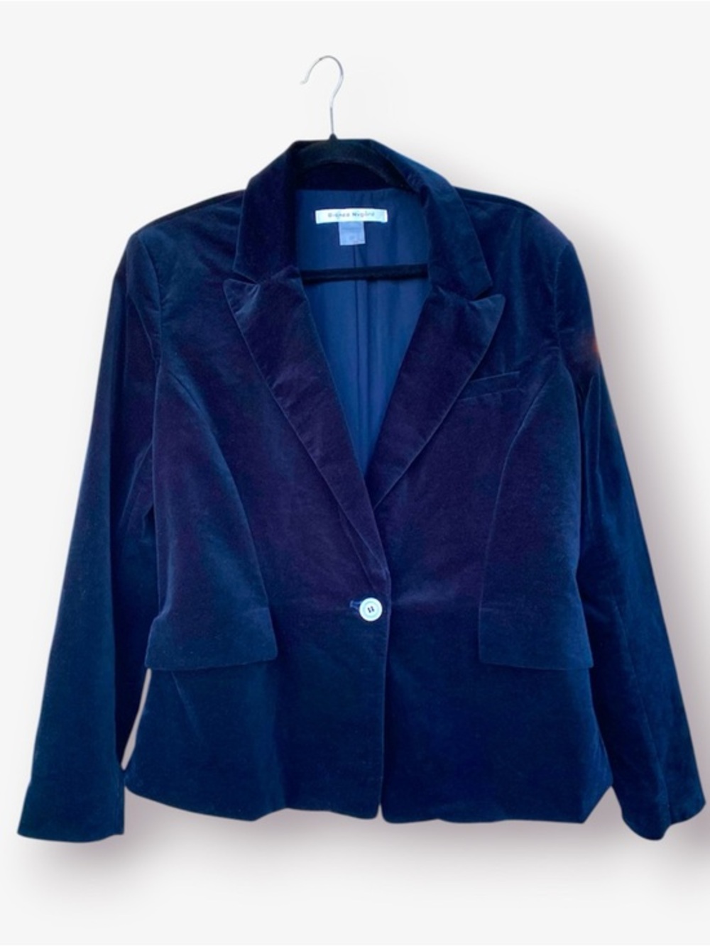 Bianca Nygard Blue Velvet Women's Blazer Size M